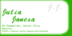 julia jancsa business card